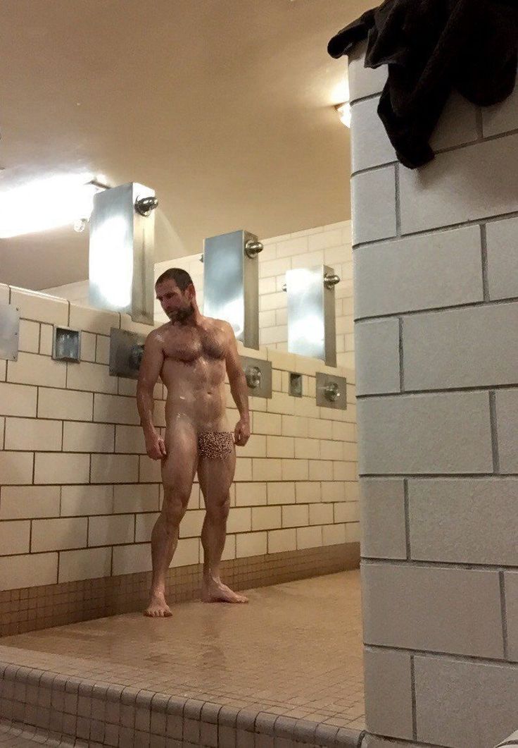 Man taking shower nude 7