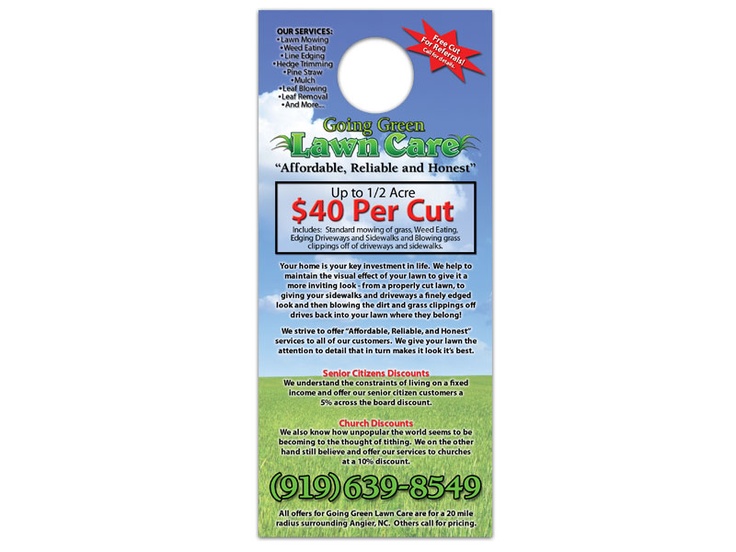 lawn care door flyer template pike productoseb co