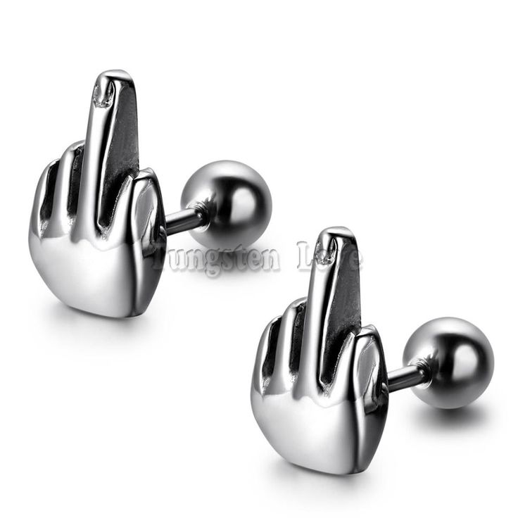 4146 Best Mens Earrings Images On Pinterest Men S Stud Fashion Rock 2pcs Middle Finger Shape Men Earrings Summer Style Pierced Stainless Steel Jewelry Stud Earring