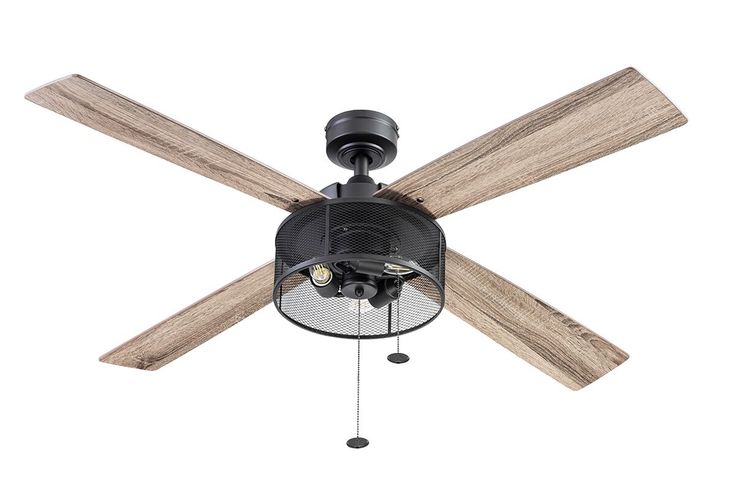 Better Homes Gardens 52 4 Blade Black Cage Ceiling Fan Com In 2022 Caged Blade Black Cage Ceiling Fan, Which Is Better A 3 Or 4 Blade Ceiling Fan