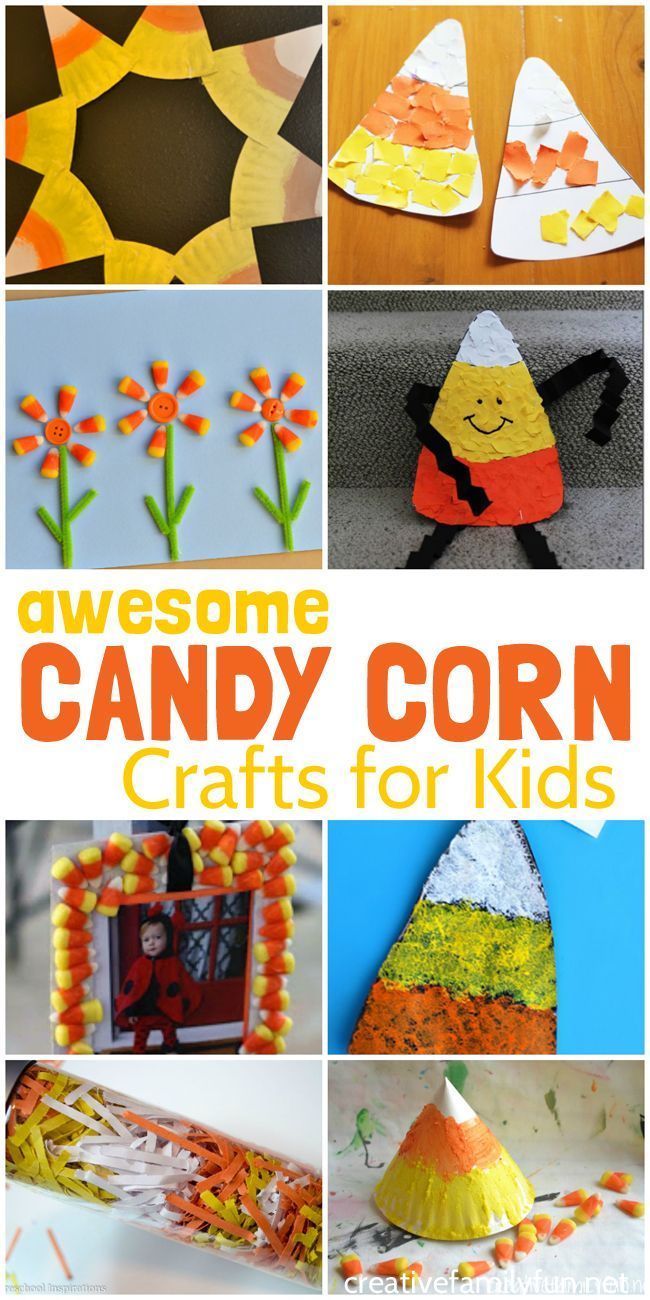 Check out all these awesome Halloween Candy Corn Crafts for Kids. They're so...