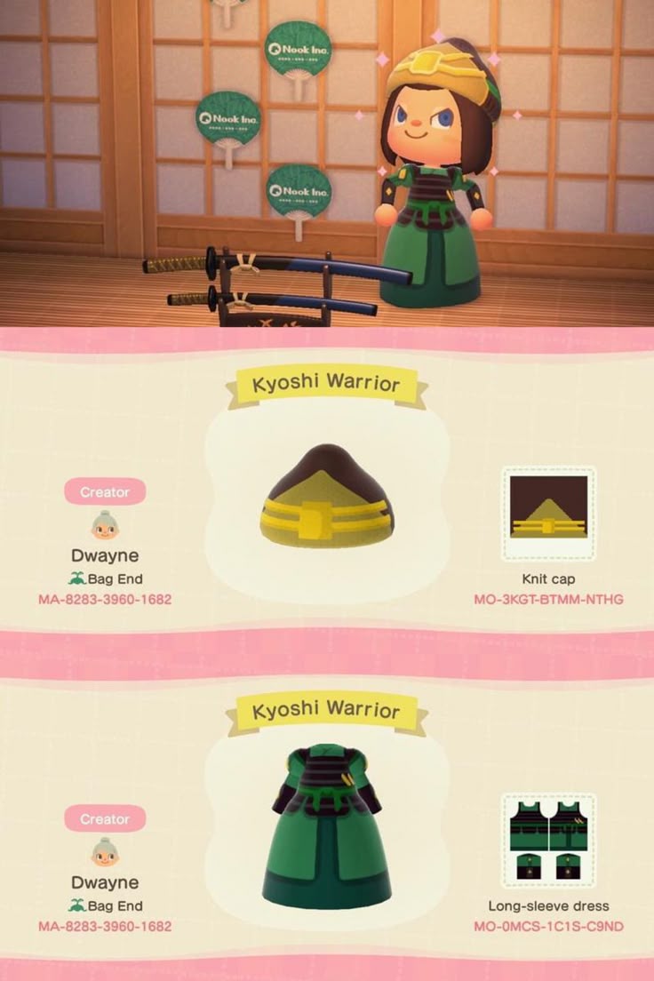 Animal Crossing Design Maker Guide 2 Kyoshi Warrior Avatar Animal Crossing Design in 2020