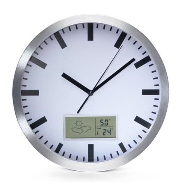 Horloge avec hygrom/ètre et thermom/ètre