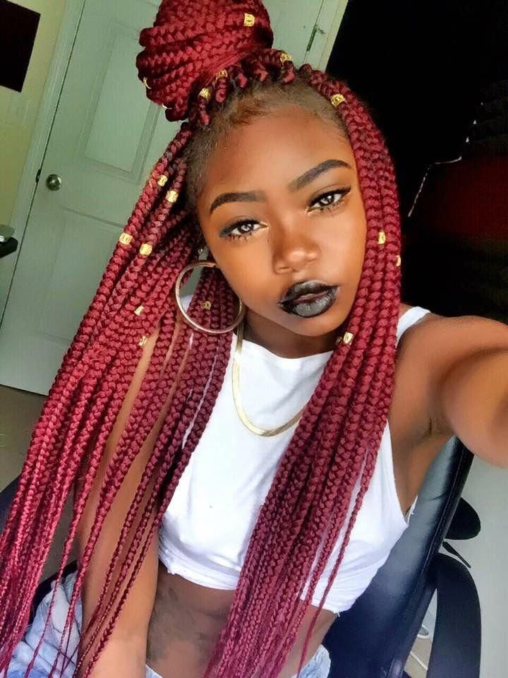 Really like this hairstyle mediumlengthblackhairstyles Box braids