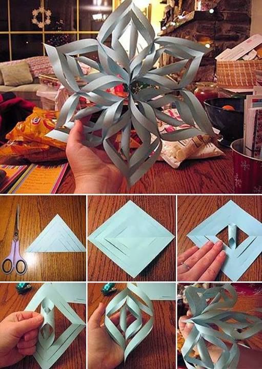 How To Make A 3D Snowflake Paper Snowflakes Look Beautiful Hanging In How To Make A 3D Snowflake Paper Snowflakes Look Beautiful Hanging In