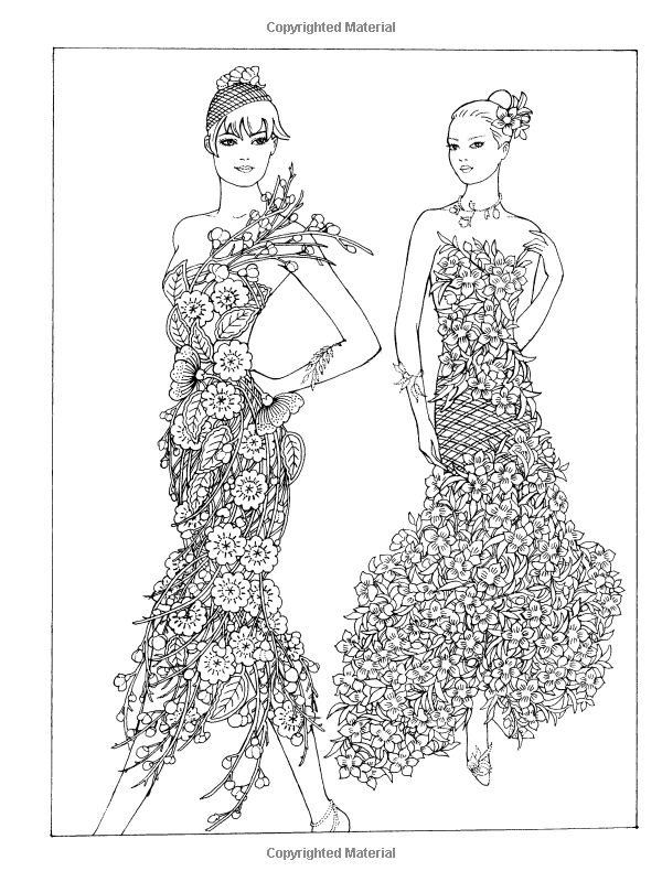 dover publications creative haven flower fashion fantasies coloring book artwork by ming ju sun by carlani - Fashion Coloring Pages dover publications creative haven flower fashion fantasies coloring book artwork by ming ju sun by carlani - Fashion Coloring Pages