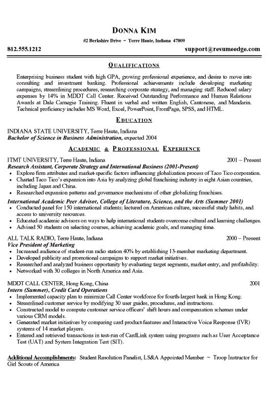 resume examples for college students resume examples sample resume summary example