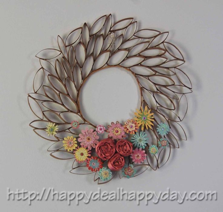 toilet paper roll crafts toilet paper roll wreath flower using tissue paper