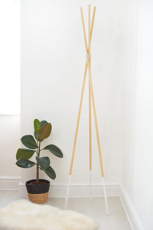 How To Make A Tee Hat And Coat Rack Ehow Kids Diy Clothes Design How To Make A Tee Hat And Coat Rack, Wood Dowel Coat Rack