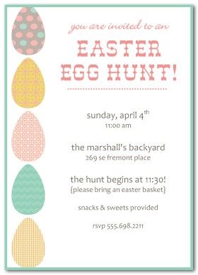 easter egg hunt flyer template word