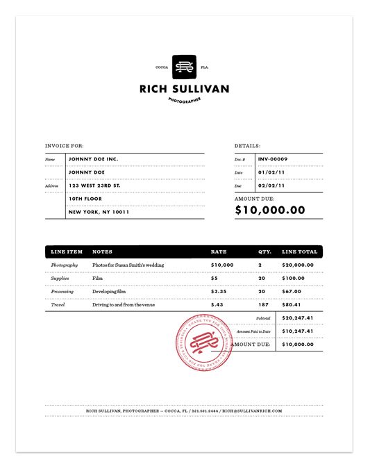 invoice ideas