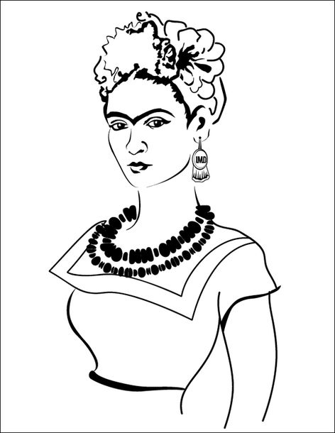 Frida Kahlo CMYKahlo on Behance Coloring pages Frida kahlo