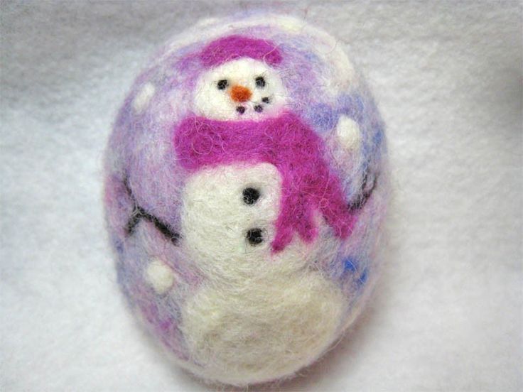 Felted Soap 3 oz Glycerin Soap Bar Snowman in Winter Gift Soaps for Chri...