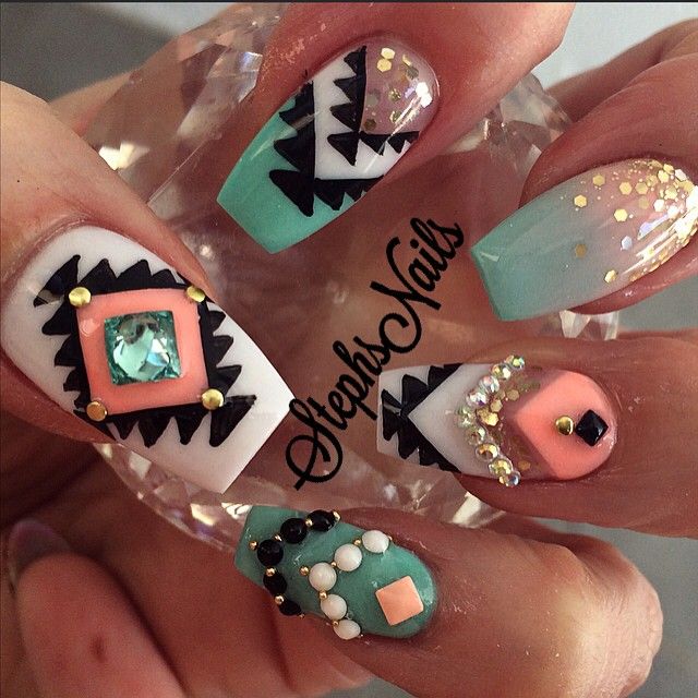 Best 25+ Crazy Acrylic Nails Ideas On Pinterest Mint Acrylic Instagram Post by Stephanie Loesch (@_stephsnails_) - Best 25+ Crazy Acrylic Nails Ideas On Pinterest Mint Acrylic