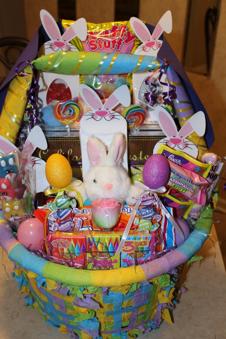 Big Easter Basket done with a Laundy Basket Large easter basket