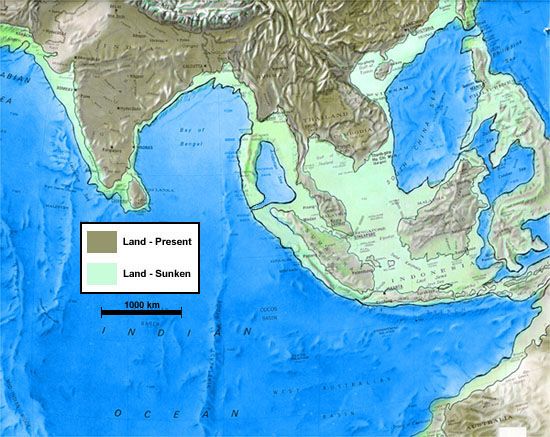ice age sea level map from bathymetric data graham hancock map world