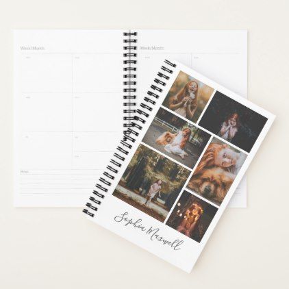 6 photo collage personalized planner photos gifts pinterest