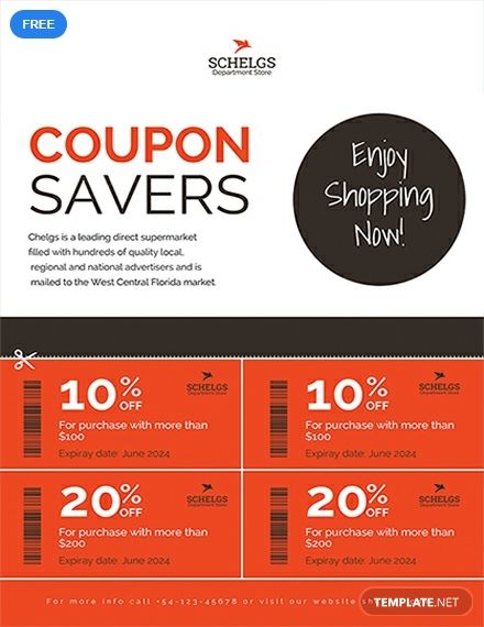 free sample coupon flyer flyer template templates download coupons for free