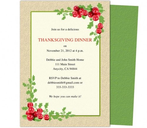 Customize 92+ Thanksgiving Invitation templates online - Canva Thanksgiving party invitation templates
