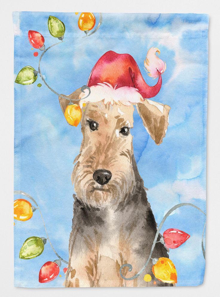 Welsh Terrier Perro Animal tradicional tarjeta de Navidad Personalizado