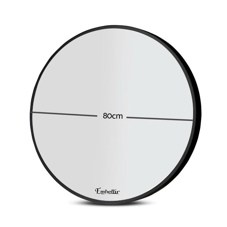 80cm Frameless Round Wall Mirror In 2021 80cm Frameless Round Wall Mirror In, Black Round Mirror 80cm Diameter