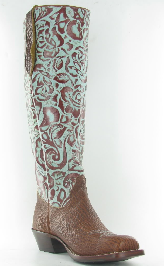brown turquoise cowboy boots