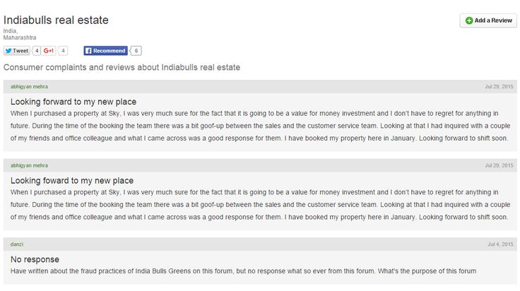 Indiabulls Real Estate wwwplaintboardin complaints - consumer complaint form Indiabulls Real Estate wwwplaintboardin complaints - consumer complaint form