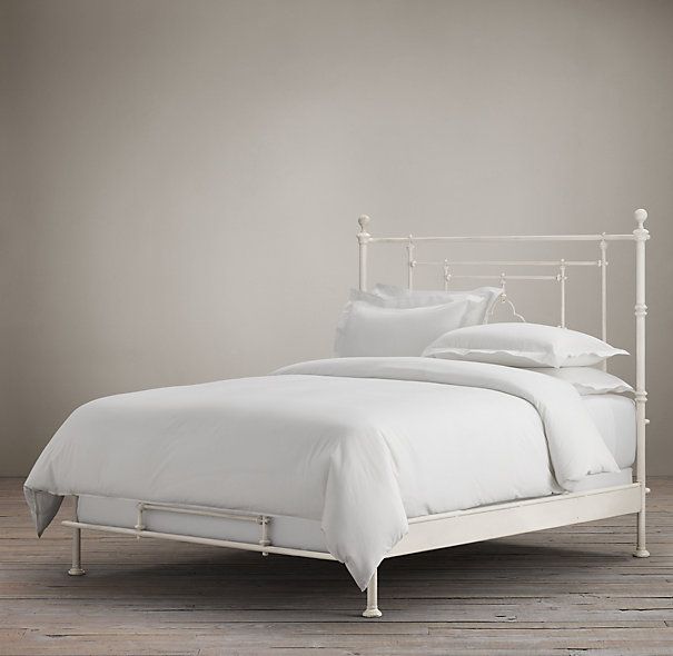 For Our Bedroom Love The Simple Lines 19th C Quatrefoil Iron Bed For Our Bedroom Love The Simple Lines 19th C Quatrefoil Iron Bed Without Footboard Distressed White Home Sweet Pinterest