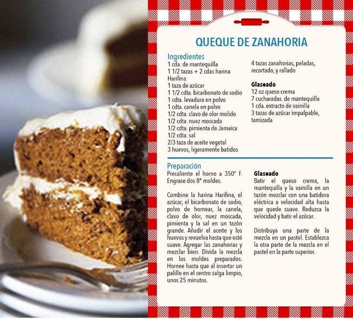 Queque De Zanahoria Food Sweet Treats Desserts<script async src=