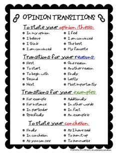 transition essay examples