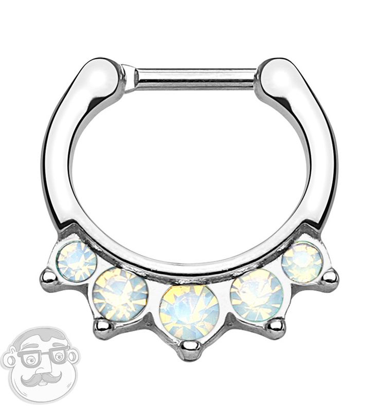 Titanium Stacked Septum Clicker Ring Septumpiercing