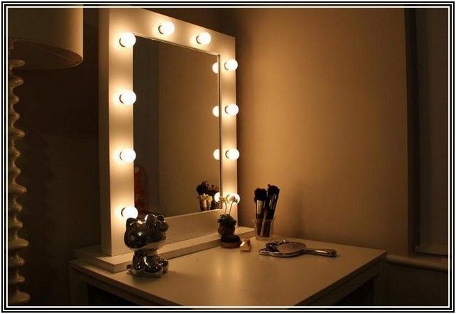 Vanity Mirror With Light Bulbs Around It Furnitures And Accessories Living Room Desig Bedroom Lights Vanity Mirror With Light Bulbs Around, Vanity Mirror With Light Bulbs Around It