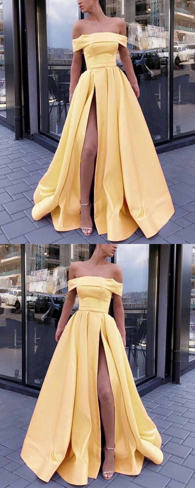off shoulder gala dress