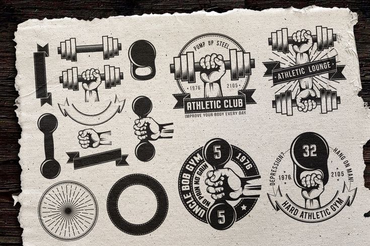 Natural gym retro tattoo