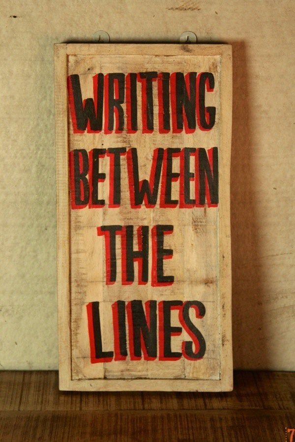 Tableau Writing between the lines , Décoration industrielle