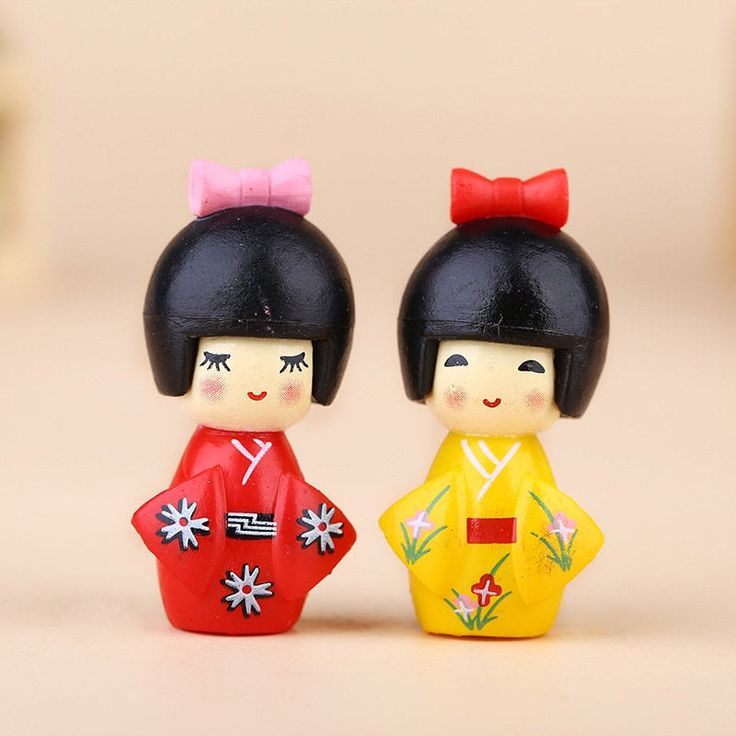 1Pcs Japanese Cute Mini Kimono Girl Decoration Plastic Doll Size 6Cm 1Pcs Japanese Cute Mini Kimono Girl Decoration Plastic Doll Size 6Cm