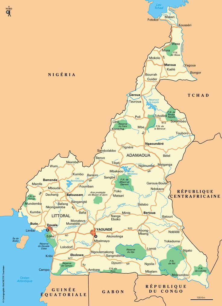 Carte Cameroun  Plan Cameroun  Routard.com  Cameroun, Carte afrique