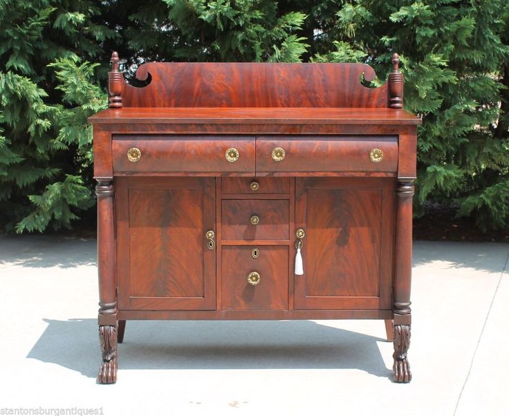 70 Best Classic American Empire Furniture Images On Pinterest American Empire Flamed Mahogany Sideboard w Cellarette Drawer Hairy Paw Feet #Empire - 70 Best Classic American Empire Furniture Images On Pinterest