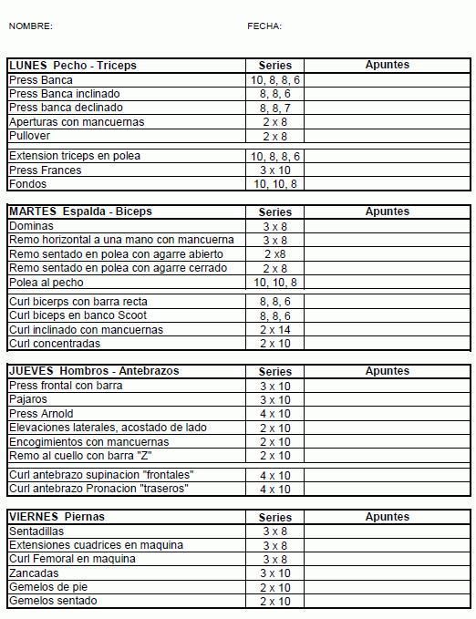 Rutina Semanal para Hombres para Aumentar Masa Muscular Rutina Semanal para Hombres para Aumentar Masa Muscular
