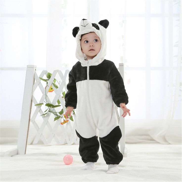 Kids Clothes Romper Set Panda Overalls Winter Animal Cosplay Halloween Christmas Costume Baby Boys Girls Jumpsuits
