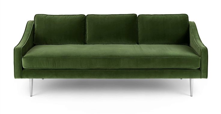 Mirage Grass Green Sofa | Mid century modern sofa, Modern sofa couch