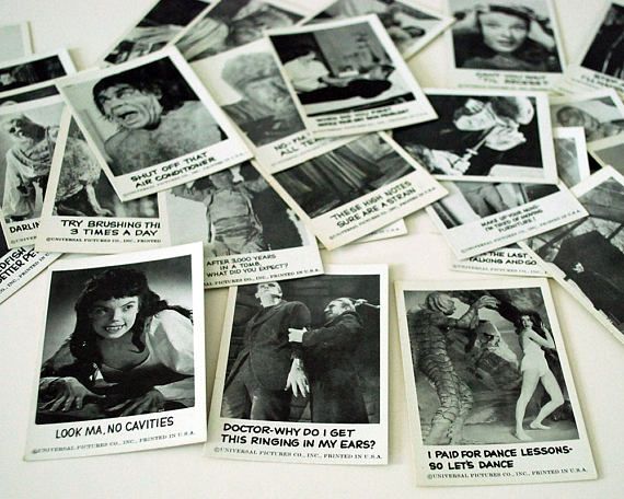 Universal Monsters Non Sport Cards Old Trading Cards Vintage Wolfman Vintage Monster Card Retro Trading Cards Vintage Dracula