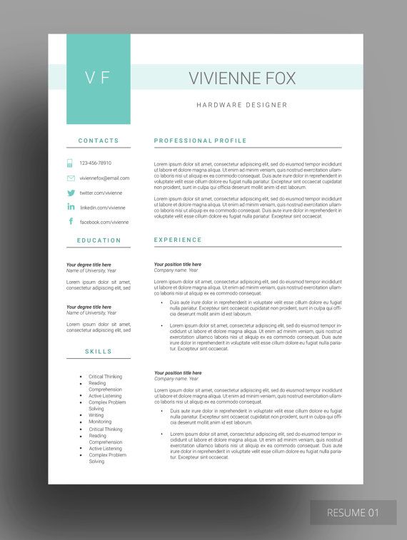 SEAFOAM RESUME Leave a lasting impression to your future employer by this amazingly designed resume template. This design is modern, simple and sophisticated. You can and will definitely win that position. Be the best that you can be!
