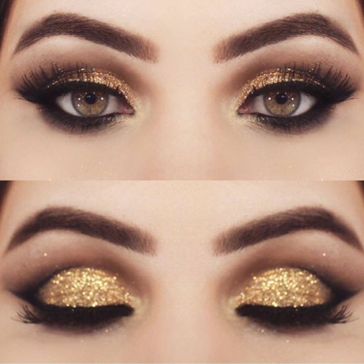 Goldaugenschminke | Bunte Lidschatten-Tutorials für braune Augen #augen #braun...