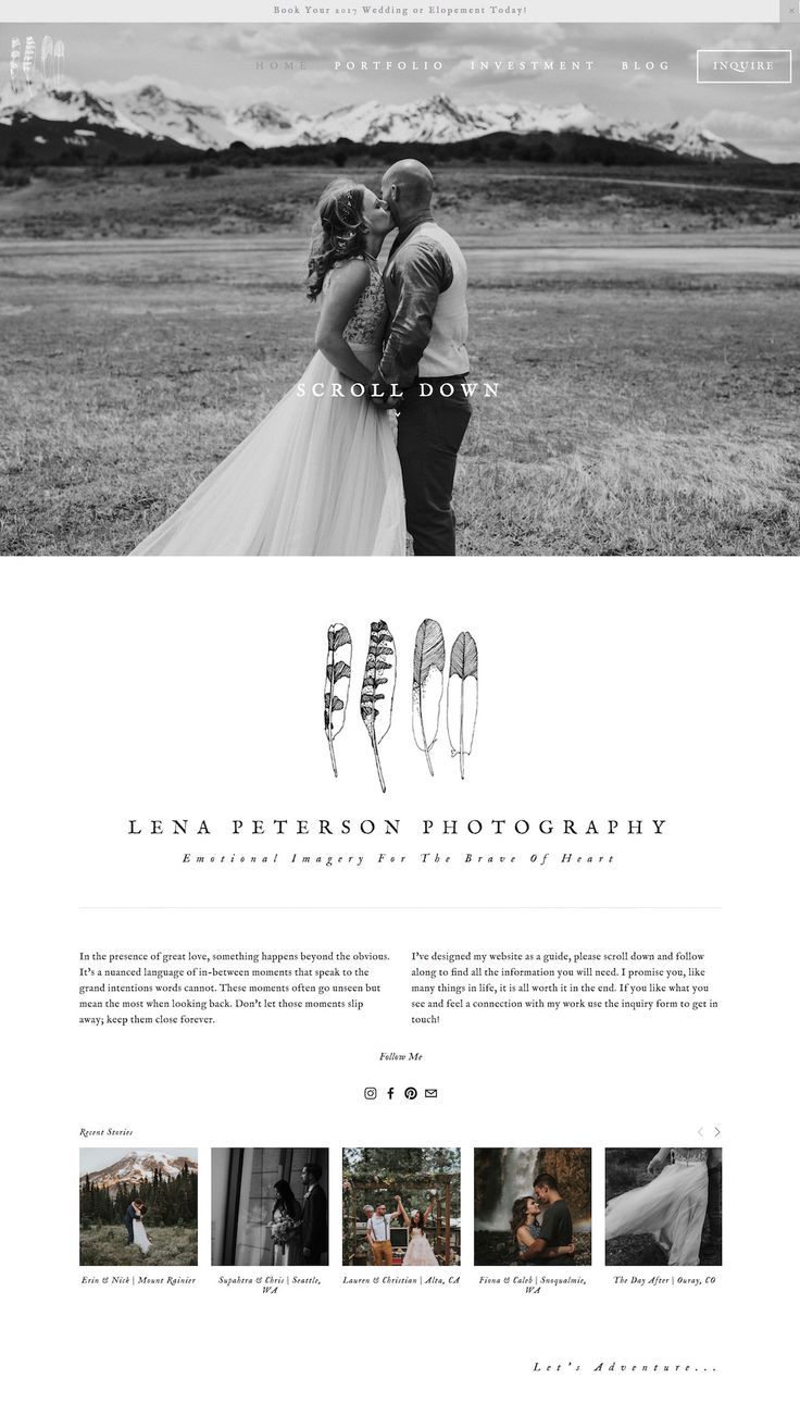 10 best example Squarespace websites • photographer