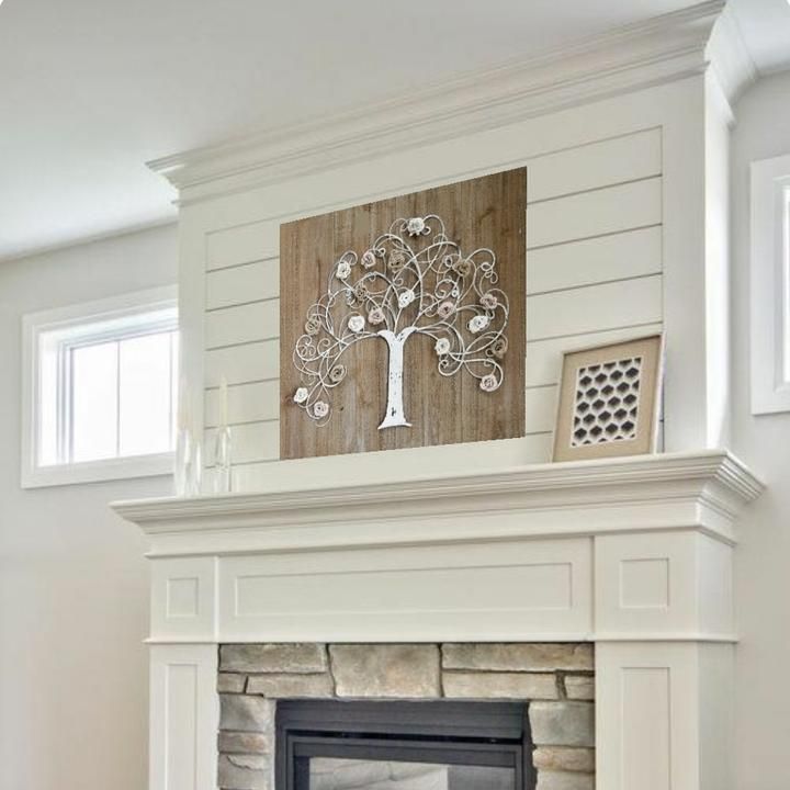 Shabby Farmhouse Tree Of Life Rustic Living Room
