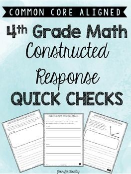 Constructed response math worksheets