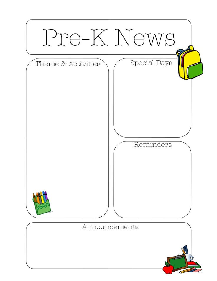 prek newsletters