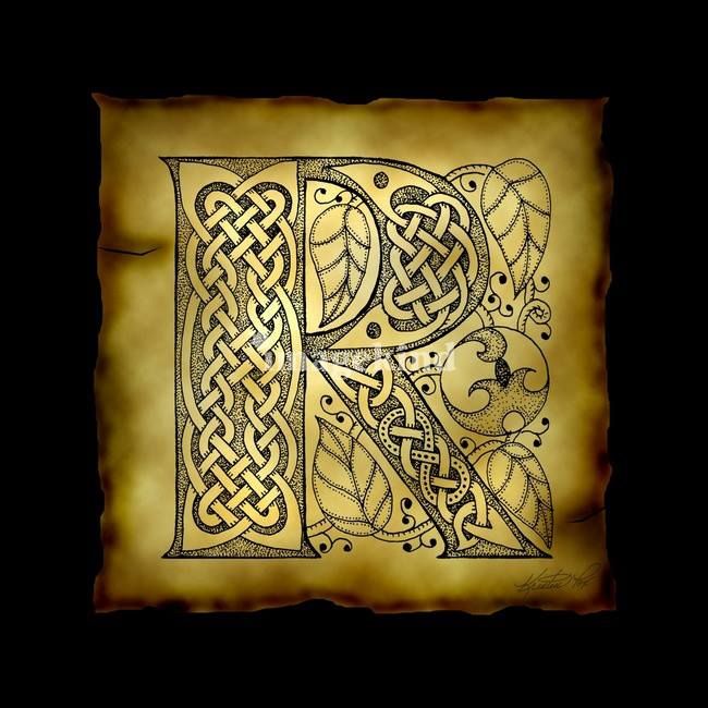 celtic knot letter r