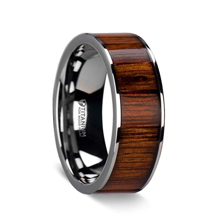 Thorsten Halifax Beveled with Black Walnut Wood Inlay Tungsten Carbide Ring 8mm Wide Wedding Band from Roy Rose Jewelry Thorsten Halifax Beveled with Black Walnut Wood Inlay Tungsten Carbide Ring 8mm Wide Wedding Band from Roy Rose Jewelry